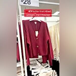 ‼️RARE‼️🎸A NEW DAY🎸🔥NWT🔥Ribbed Cropped Knit Cardigan—XS